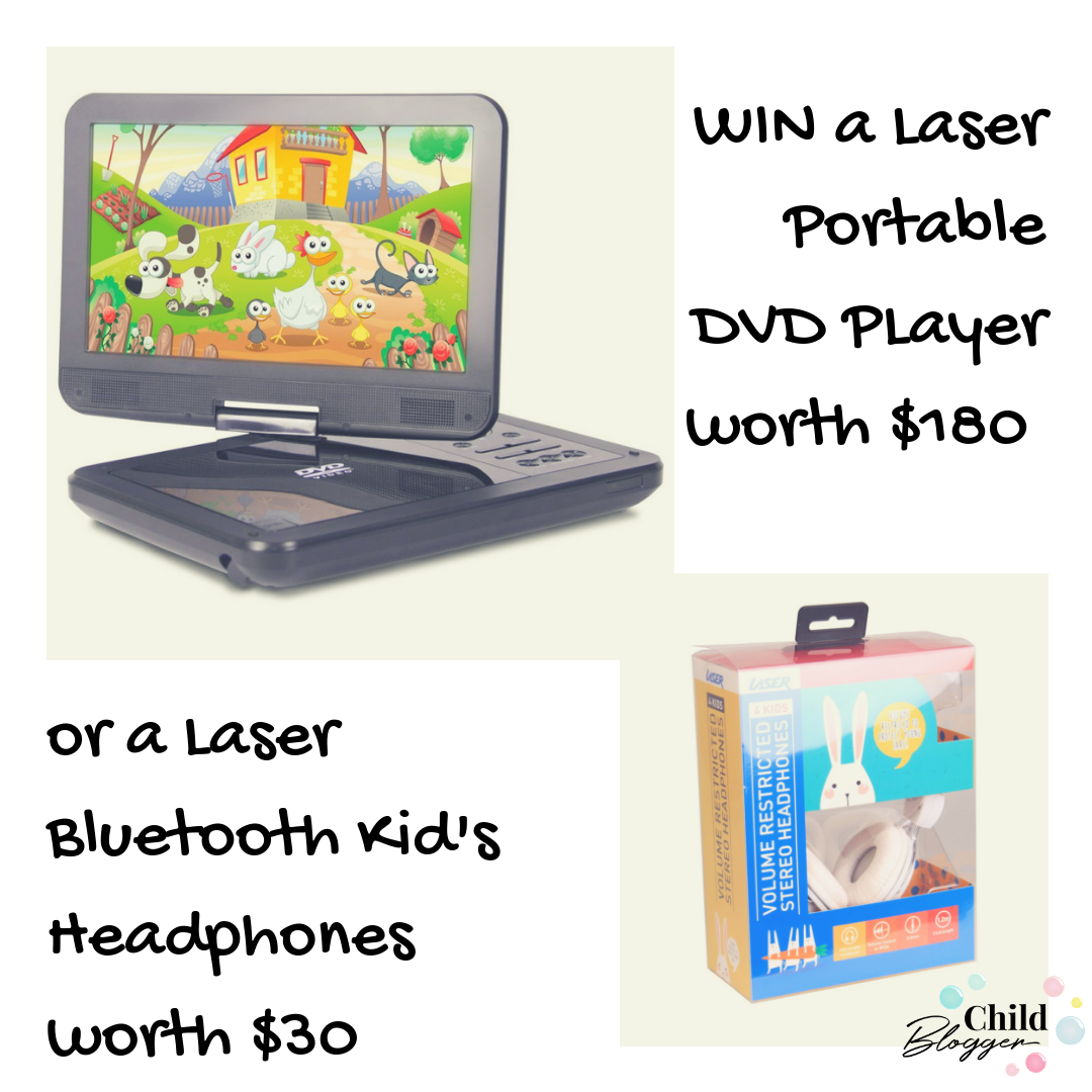 WIN a Laser Portable DVD Player or a Laser Bluetooth Kid’s Headphones